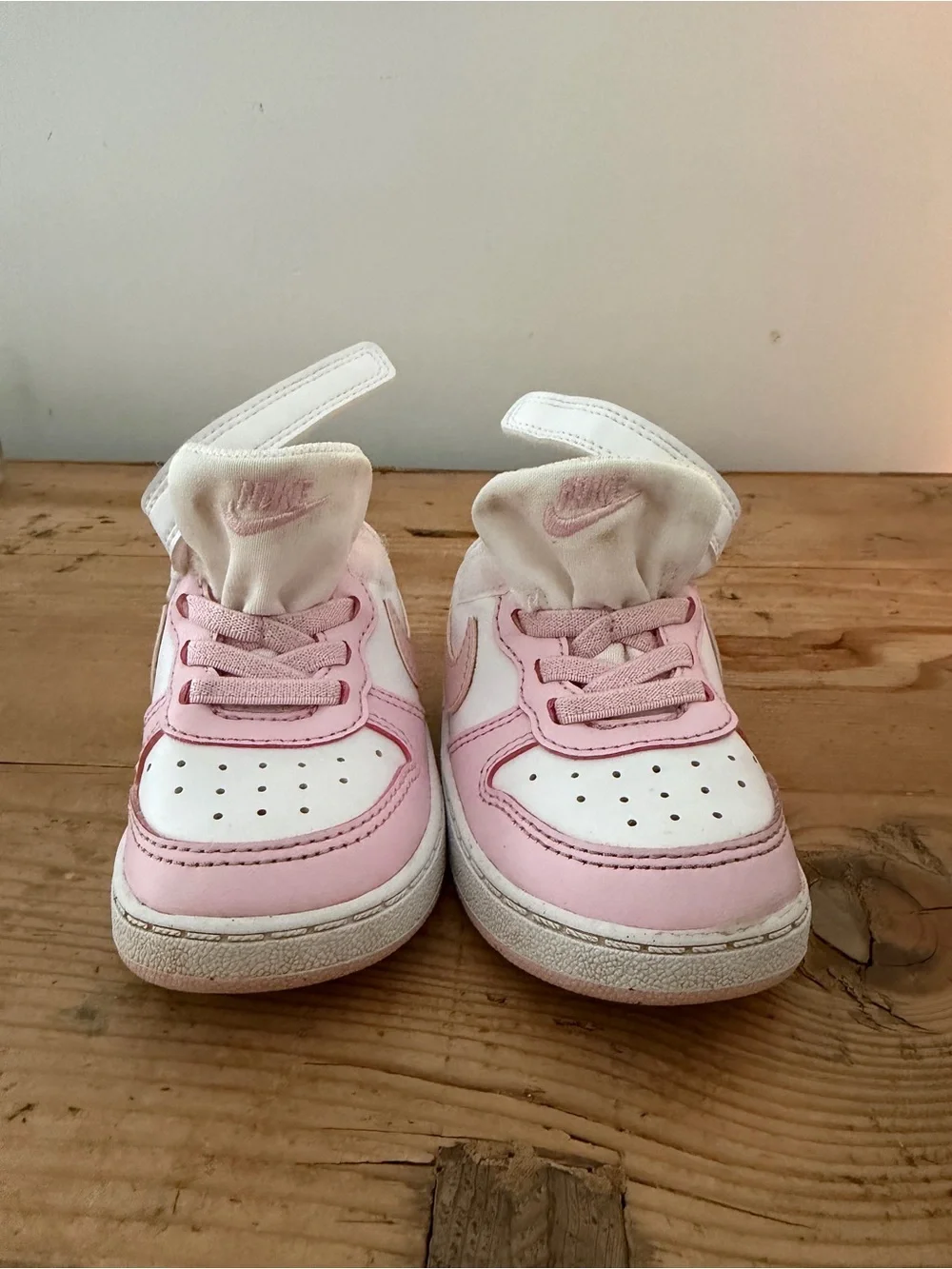 Toddler Pink and White Nike Court Borough Low Recraft